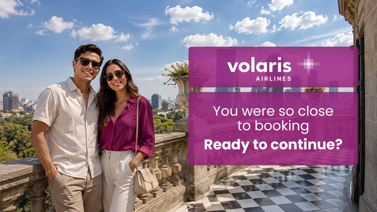 Versión en español de la pieza de remarketing con el mensaje ¿Seguimos?